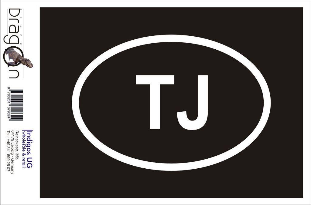 Aufkleber / Autoaufkleber - JDM / Die cut / Auto / OEM - Tadschikistan TJ - 160x110mm rot - Heckscheibe / Heckscheibenaufkleber