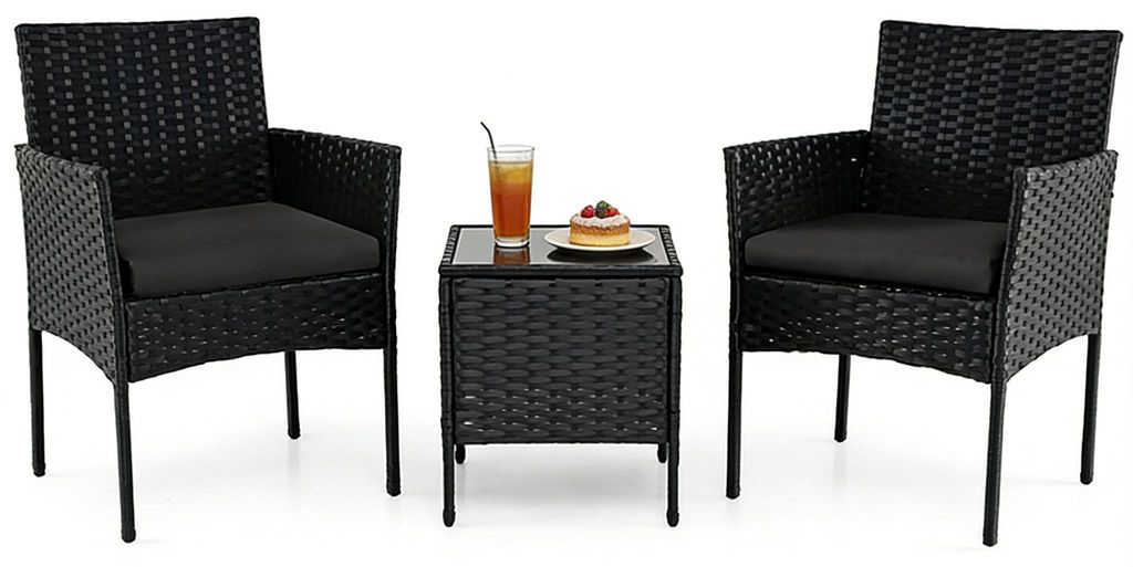 KOMFOTTEU Gartenmöbel Set, Balkonmöbel Set Rattan mit Produktbild 