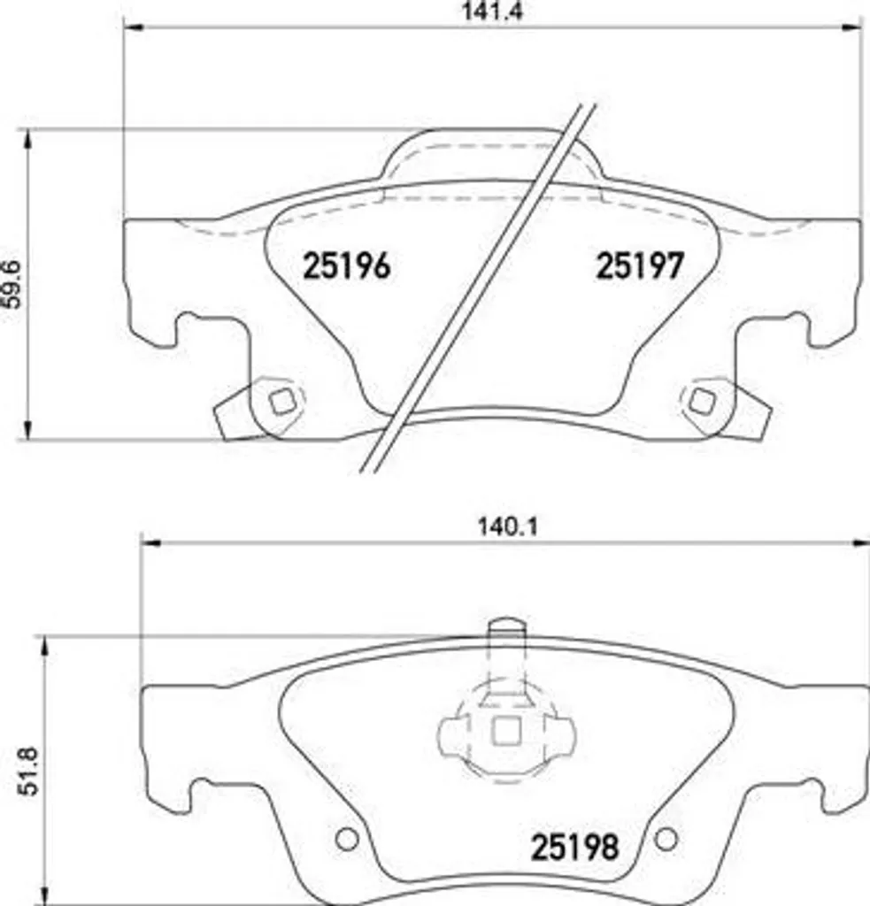 Plaquettes de Frein Céramique Brembo P 37 016 Haute Endurance Jeep WK2