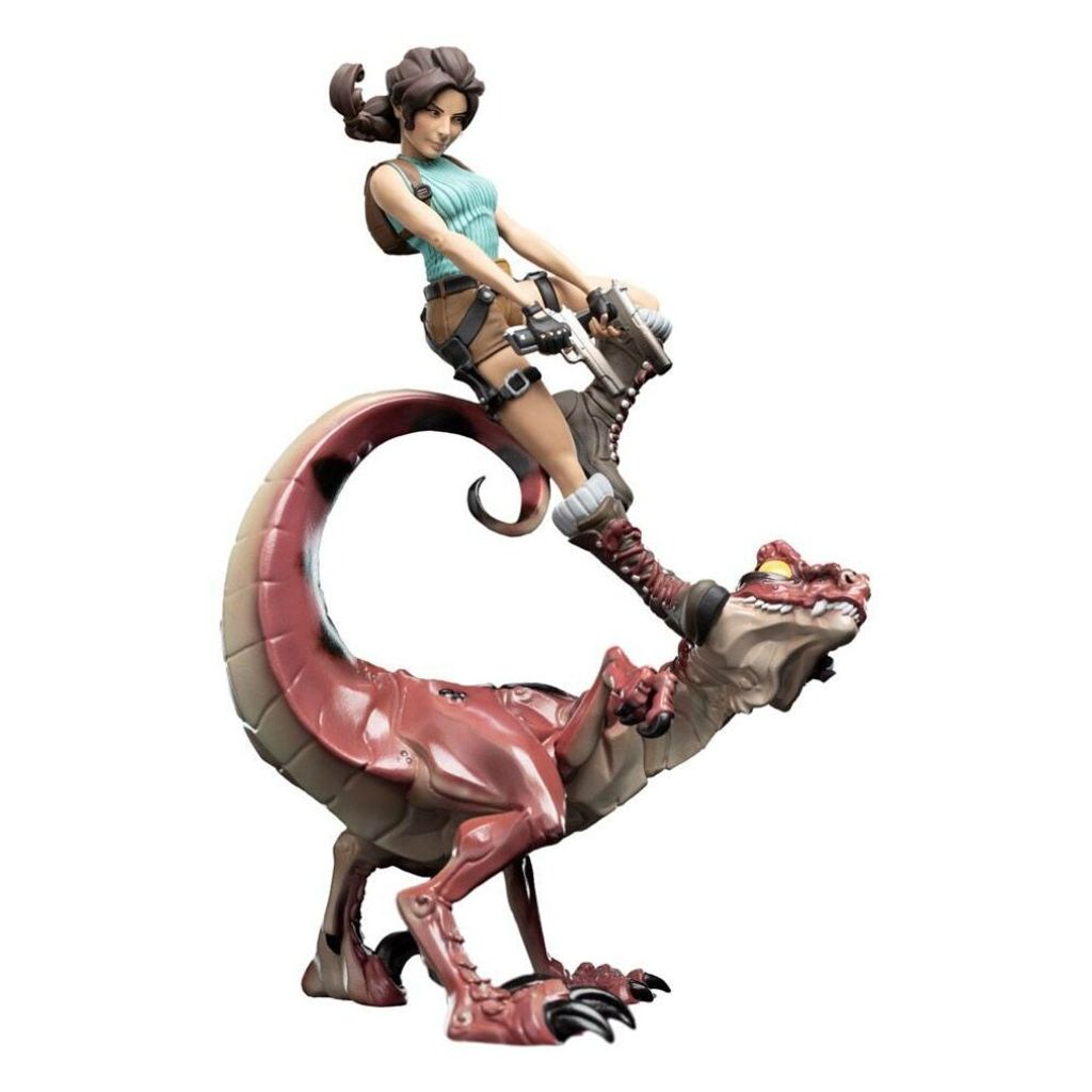 Weta Workshop - Tomb Raider Mini Epics Lara Croft & Raptor 24 cm