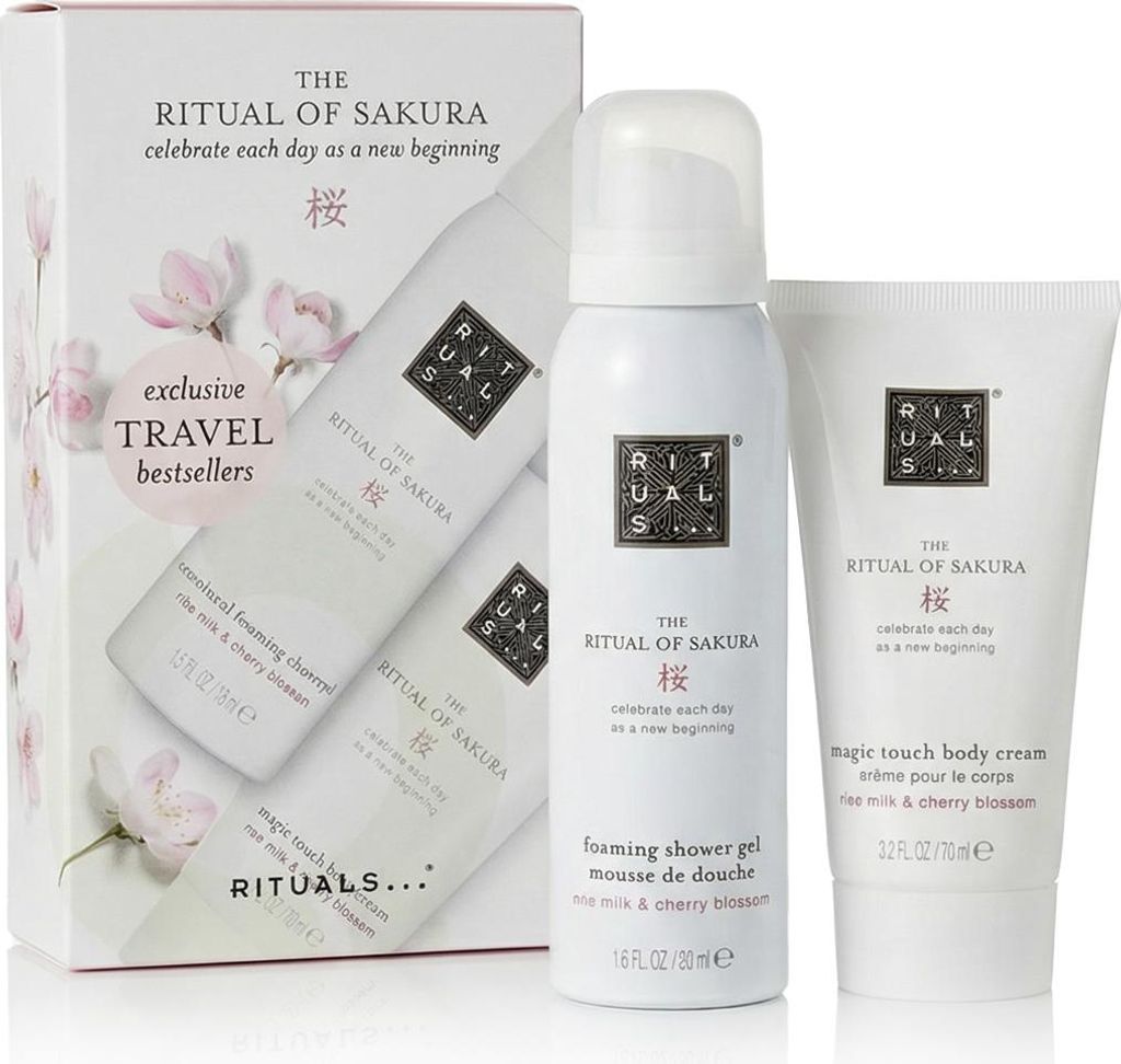 Rituals Sakura Exclusive Travel Set Foarming Shower Gel 50ml/Whipped Body Cream 70ml 120 ml