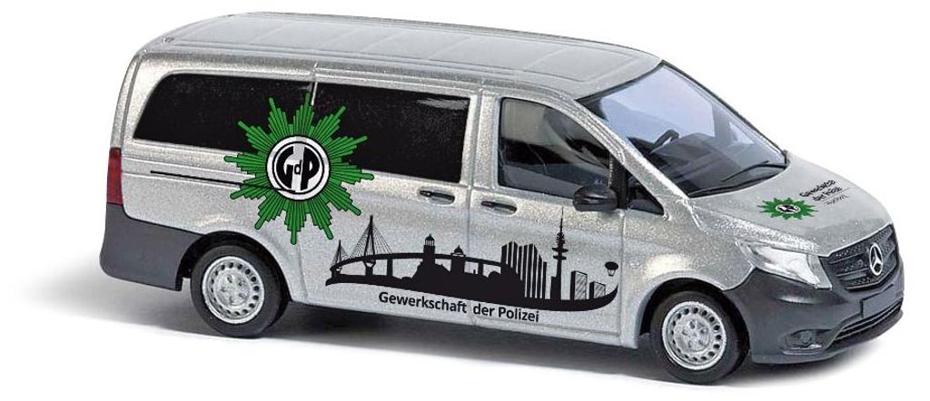Busch 51191 - 1/87 / H0 Mercedes-Benz Vito, Gewerkschaft der Polizei - Neu