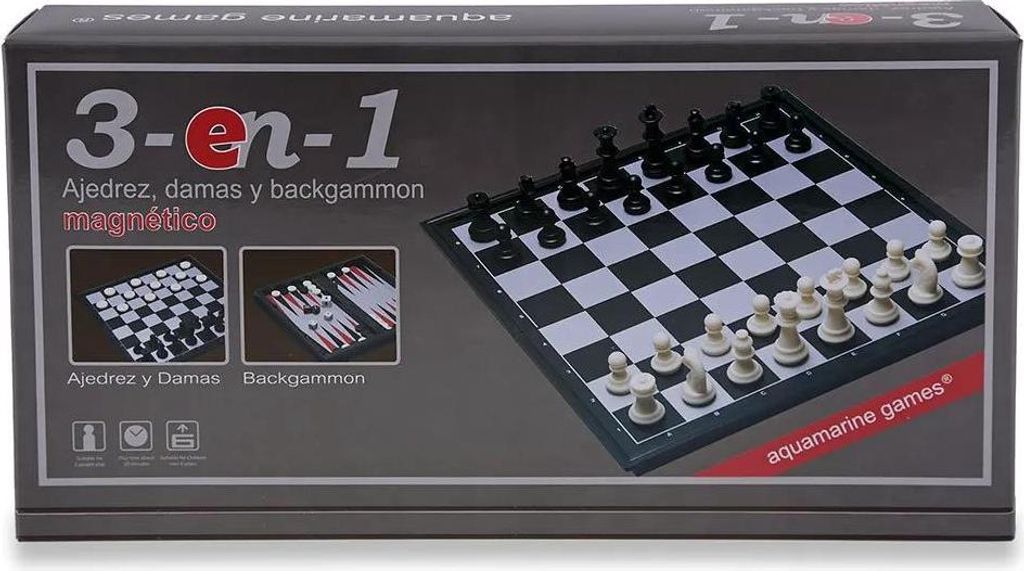 Aquamarine Dame Magnetische Kollektion Brettspiel Silber Silber One Size