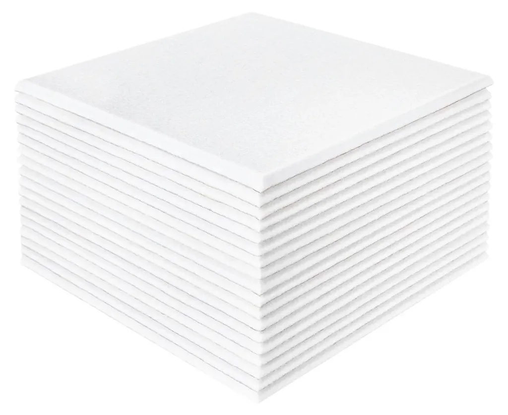 Panneau antibruit personnalisable blanc carré épaisseur 9mm