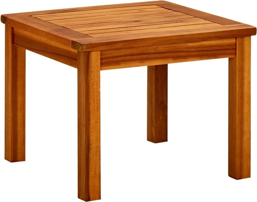Table basse de jardin résistante en bois d'acacia massif 45x45x36 cm
