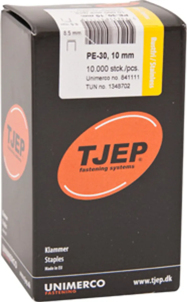 Agrafes 10mm pour Pose de Lambris et Isolation - Compatible TJEP PE 30