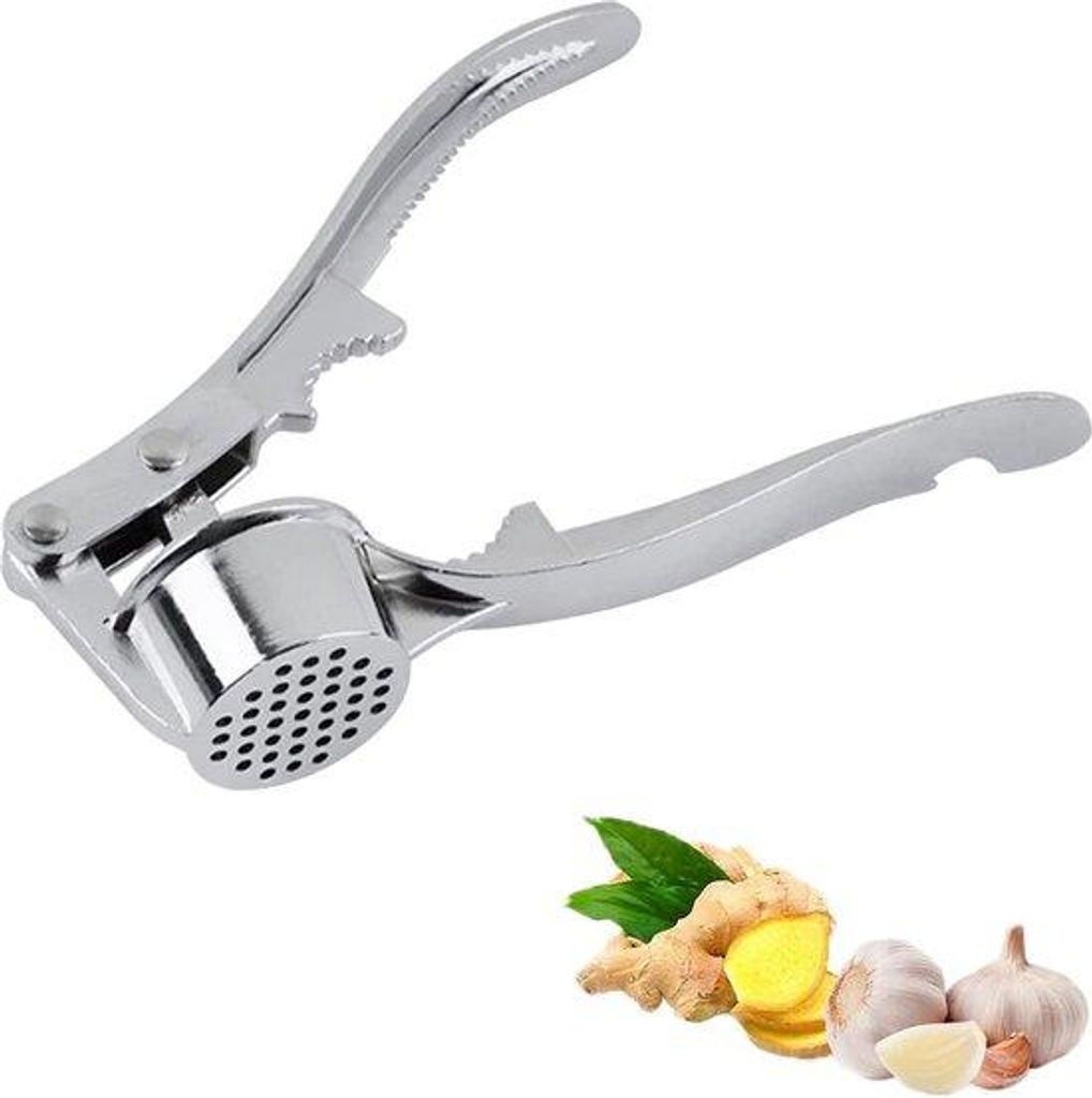 Knoflookpers aus Edelstahl, einfaches Knoblauch-Pressen, leicht knoblauch und Ingwer drücken (keine Schalen entfernen), handliches und leicht zu r...