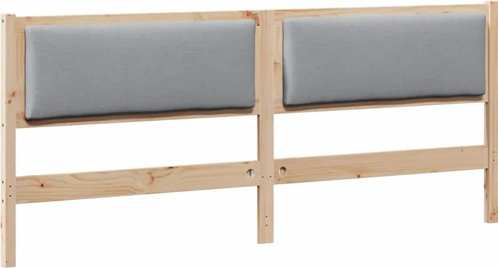 Tête de lit vidaXL en pin massif brun rustique pour sommier 2 places