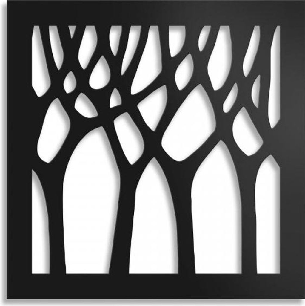 BOSCO – Perforiertes PVC–Panel – Sonnenschutz 98x98 cm schwarz