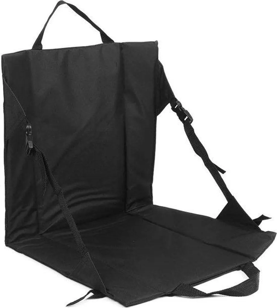 Chaise pliante de plage noire en toile Oxford pour camping et outdoor