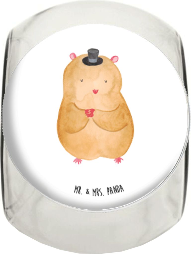 Mr. & Mrs. Panda Kaffeedose Hamster Hut L 870ml - Weiß - Geschenk, Vorratsbehälter, Frischhaltedose, Zylinder, Zauberer, Lustige Sprüche, Zwergh...