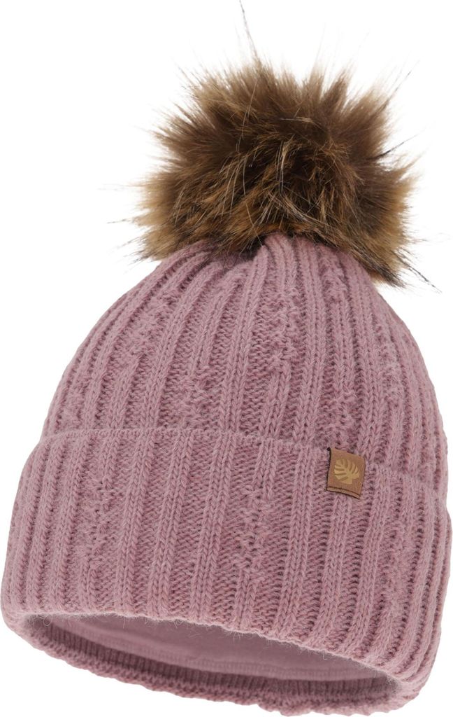 Damen-Wintermütze – Savona mit Bommel Rosa Unisize Maxte