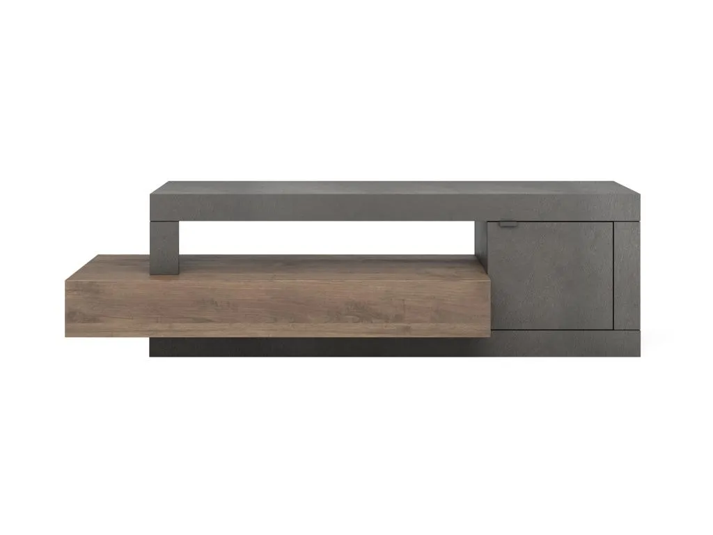 Dites Adieu au Désordre avec le Meuble TV Journey 160 cm Porte et Tiroir