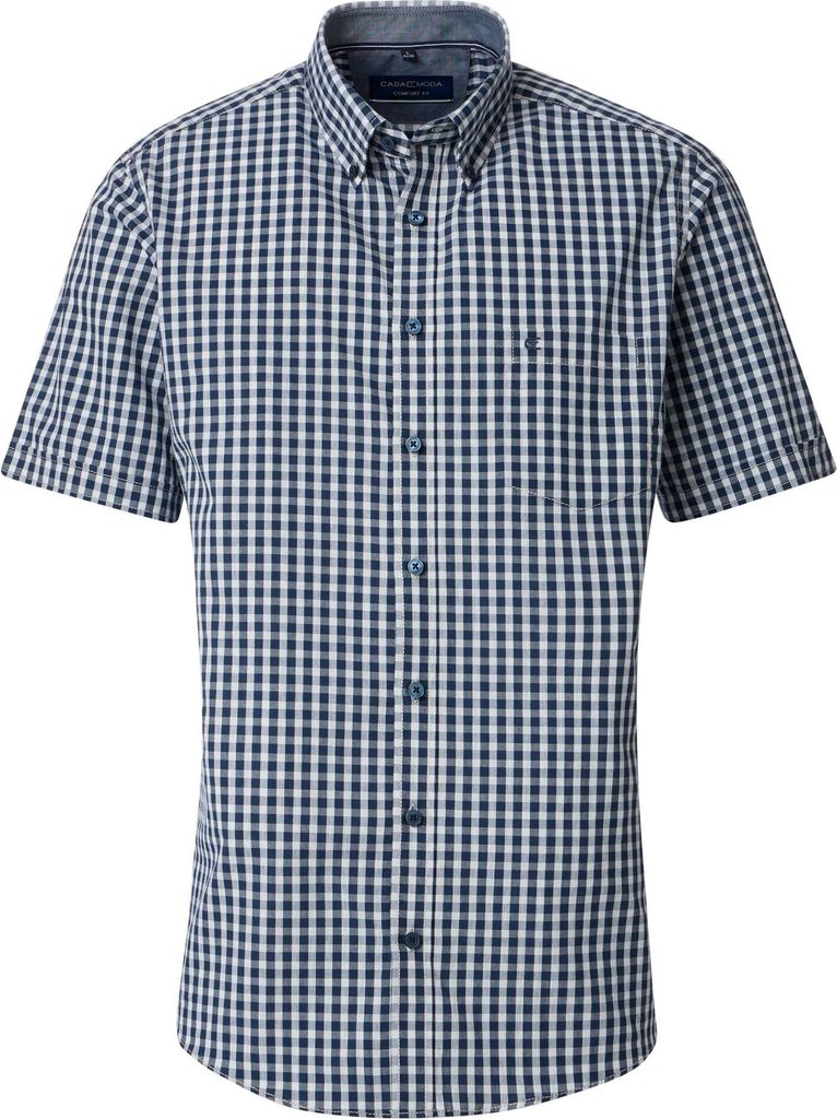 Casa Moda - Comfort Fit - Herren Freizeithemd Kurzarm (954421100), Größe:L, Farbe:Blau (100)