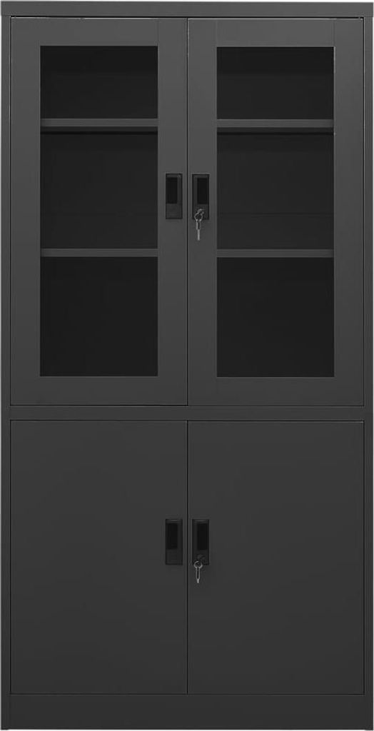 vidaXL Büroschrank Anthrazit 90x40x180 cm Stahl