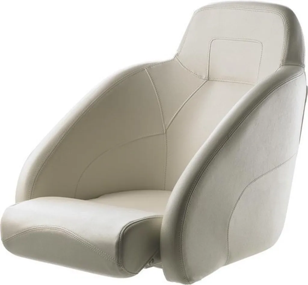 Siège Bateau Relevable VETUS Queen Blanc : Conduite Debout sans Fatigue