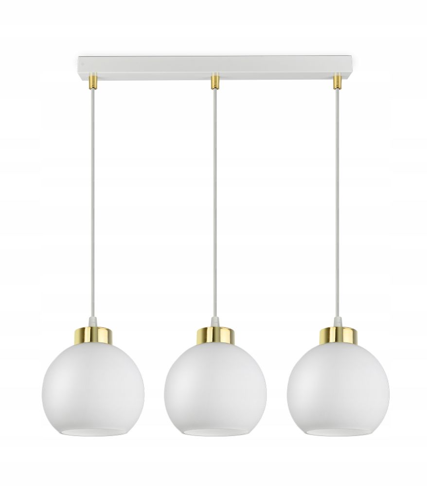 Lampa Wisząca Sufitowa Żyrandol Biała Szklane Kule White Zdjęcie produktu 