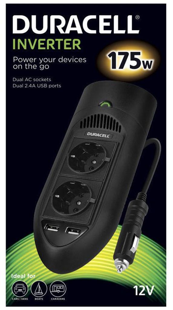 Autoinvertor 12V/230V - Nabíječka pro notebook DURACELL Obrázek produktu 