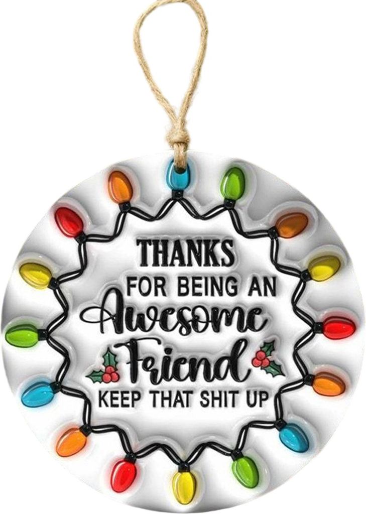 Freundschafts-Weihnachtsschmuck aus Acryl, Geschenk für die beste Freundin, Weihnachtsbaumschmuck zum Aufhängen für Frauen, Schwester, Kollegin