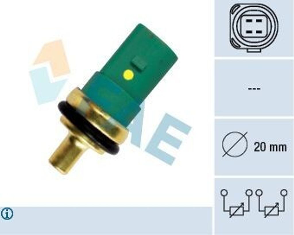 FAE Kühlmitteltemperatursensor 33783 für VW Golf IV Produktbild 