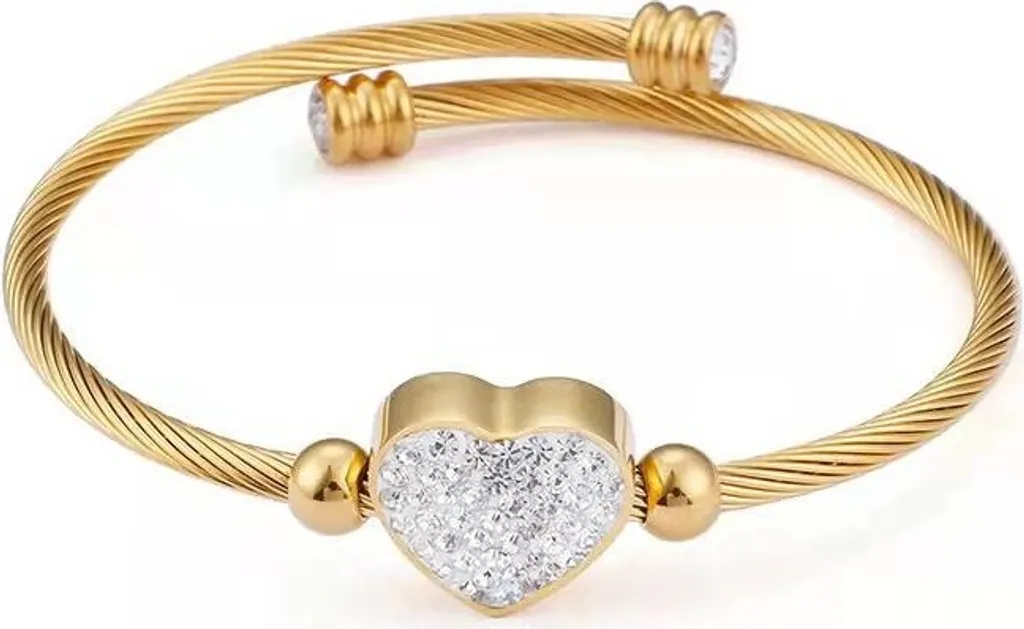 Bracciale Oro con Cuore di Cristallo KP15206 - Trend Jewelry 2026