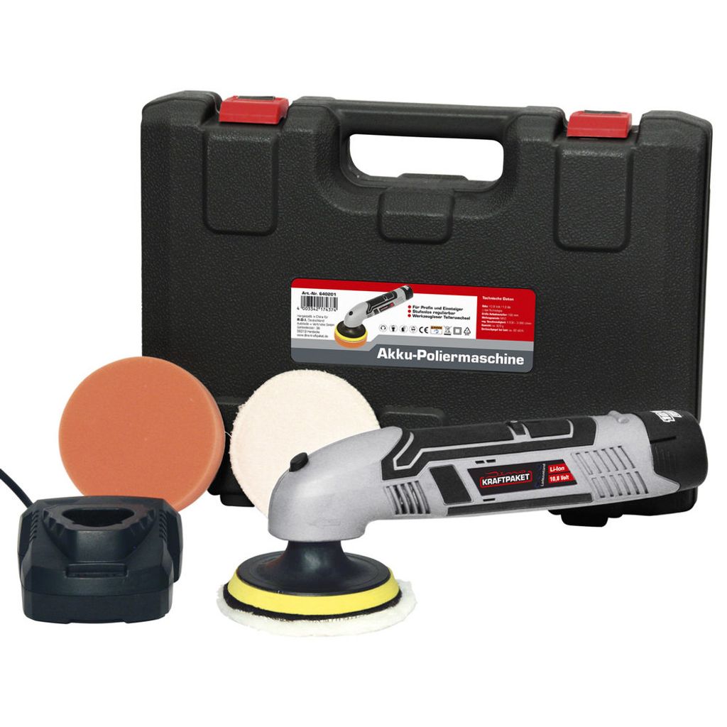 Dino KRAFTPAKET Poliermaschine AKKU 10,8V 100mm