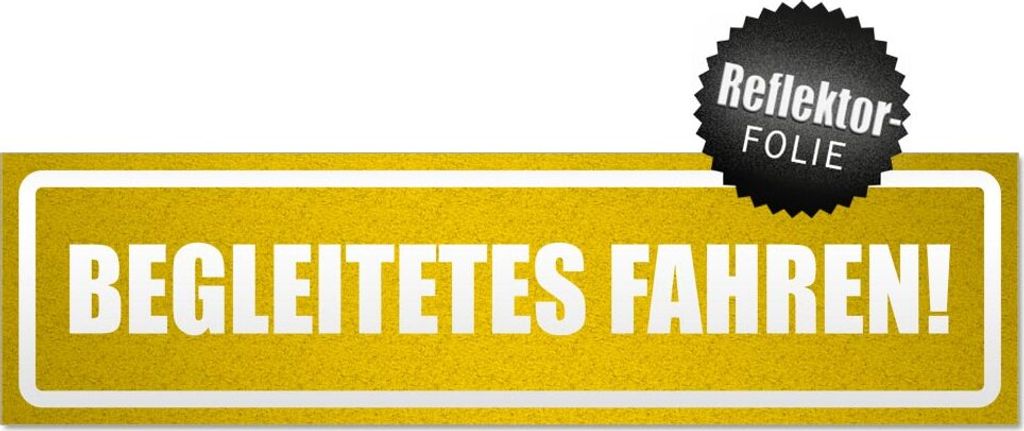 Begleitetes fahren invertiert Magnetschild Schild magnetisch