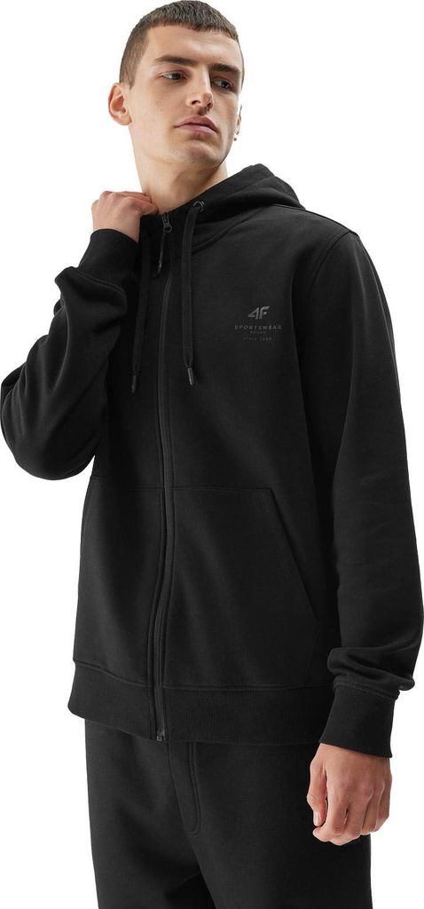 4F Herren Kapuzenpullover, Größe S, Schwarz