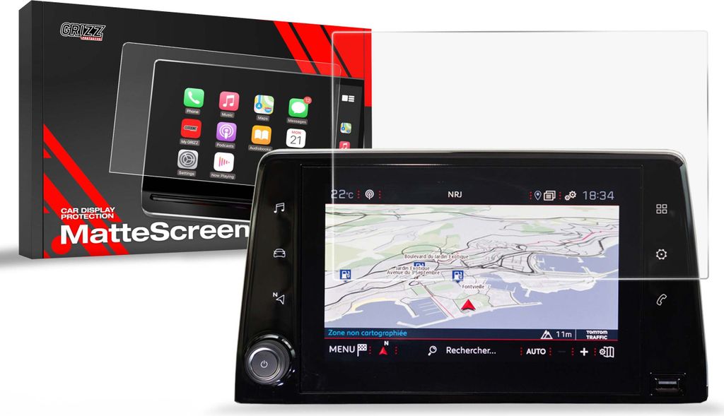 Matte Autodisplayfolie für Peugeot Rifter (2018-2023), Grizz Protector