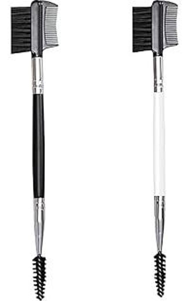 Augenbrauenbürste, 2 Stück Doppelendige Wimpernkamm, 2 in 1 Wimpernbürste, Augenbrauenpinsel, Wimperntrenner, zum Modifizieren von Augenbrauen u...