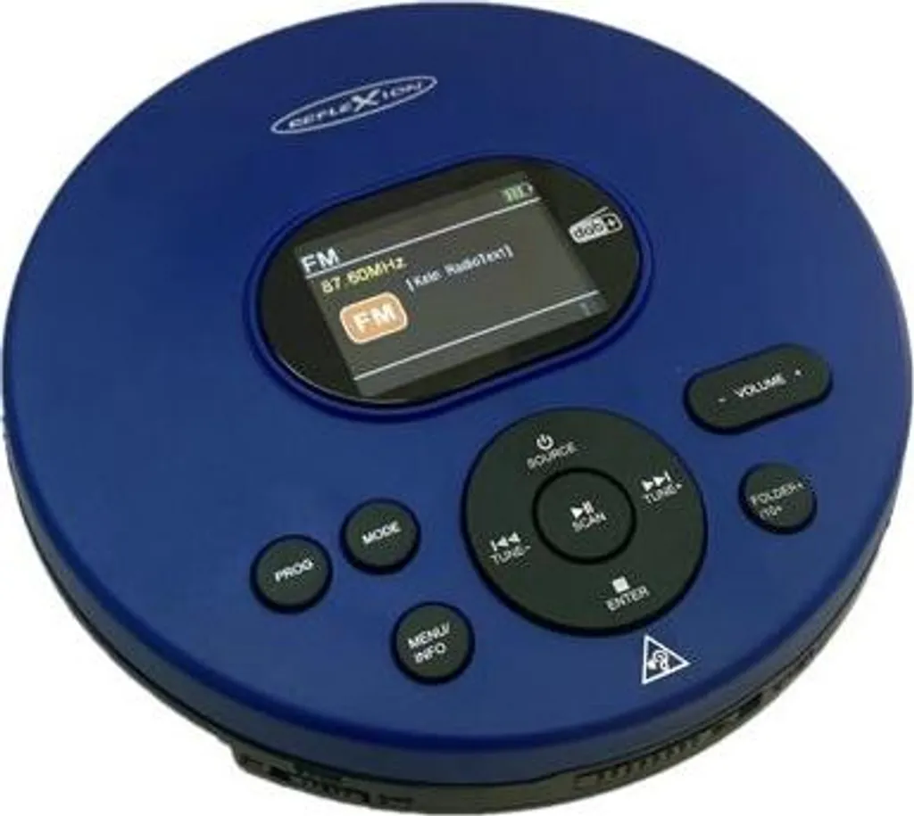 Lecteur CD Portable pour Voyage et Radio DAB+ MP3 Reflexion Bleu