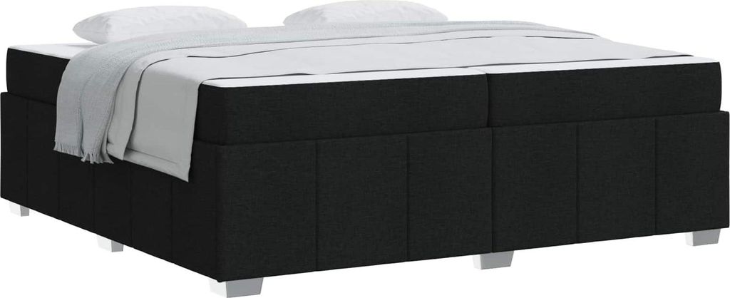 "WINTER SALE"Bettrahmen Modernes/Doppelbett - Polsterbett Erwachsene/r /Kind - mit Matratze Schwarz 200x200cm Stoff - Klassische Betten NeuMöbel18...