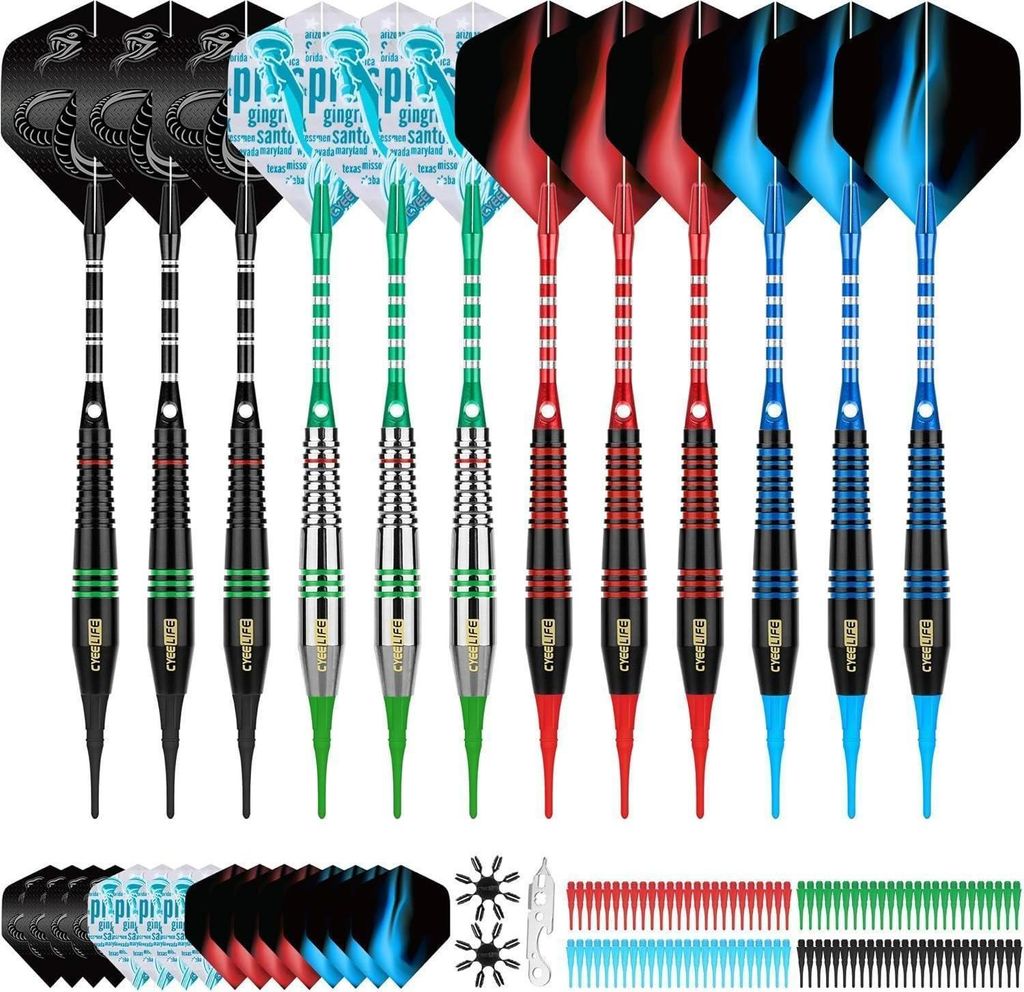 CyeeLife Soft Dartpfeile Set mit 12 Stück, Produktbild 