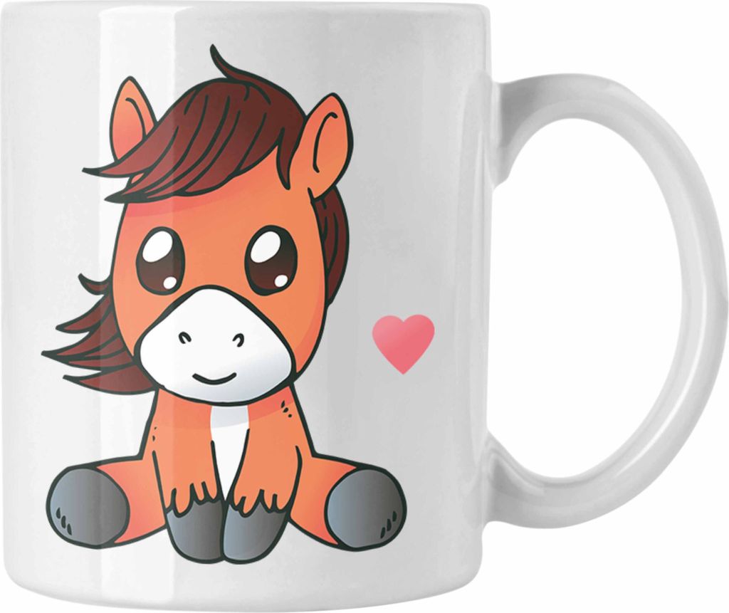 Pferd Tasse Lustig Reiterin Geschenk Pferde Geschenke Mädchen Pferdeliebhaber (Weiß)