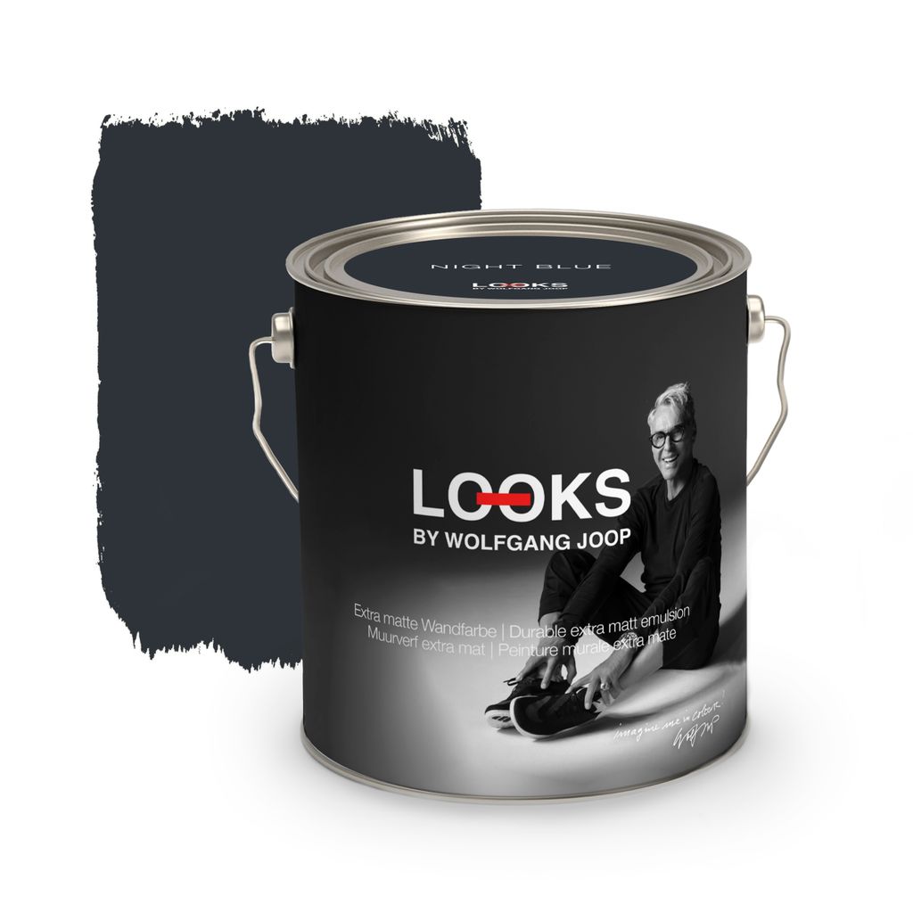 LOOKS by Wolfgang Joop Wandfarbe Matt Nachtblau 2,5L | Low VOC und A+ Design