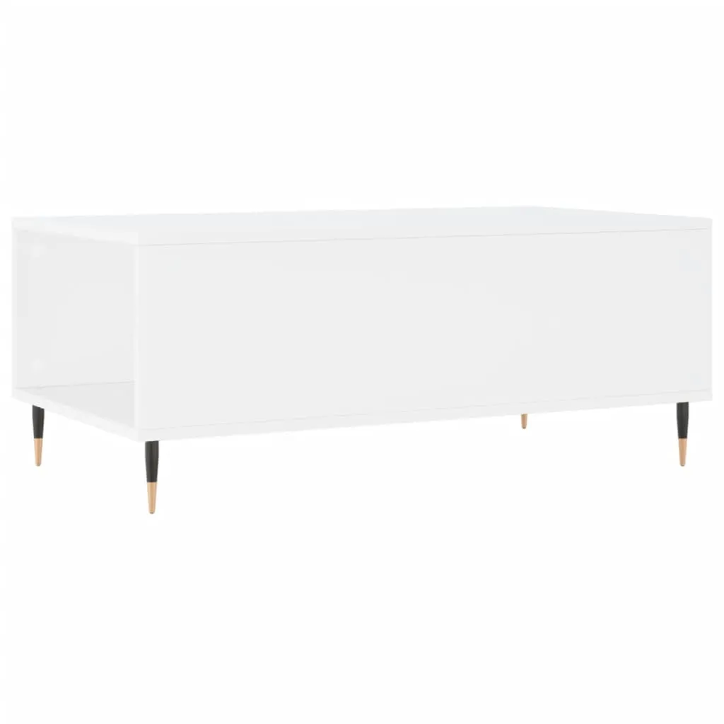 Tavolino Basso in Legno Multistrato SYFAX™ Bianco 90x50x36.5cm