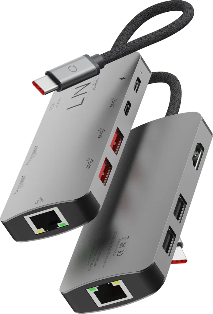 Hub USB-C Multiport 8 ports 8K HDMI avec Ethernet et Lecteur de Cartes