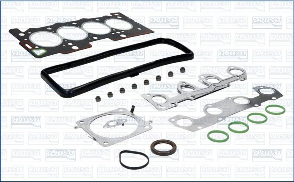AJUSA 52216500 Zylinderkopf Dichtungssatz passend für PEUGEOT 206 Schrägheck (2A/C) 307 (3A/C) 307 SW (3H) 106 II Schrägheck (1A, 1C) 206 SW (2E/K)