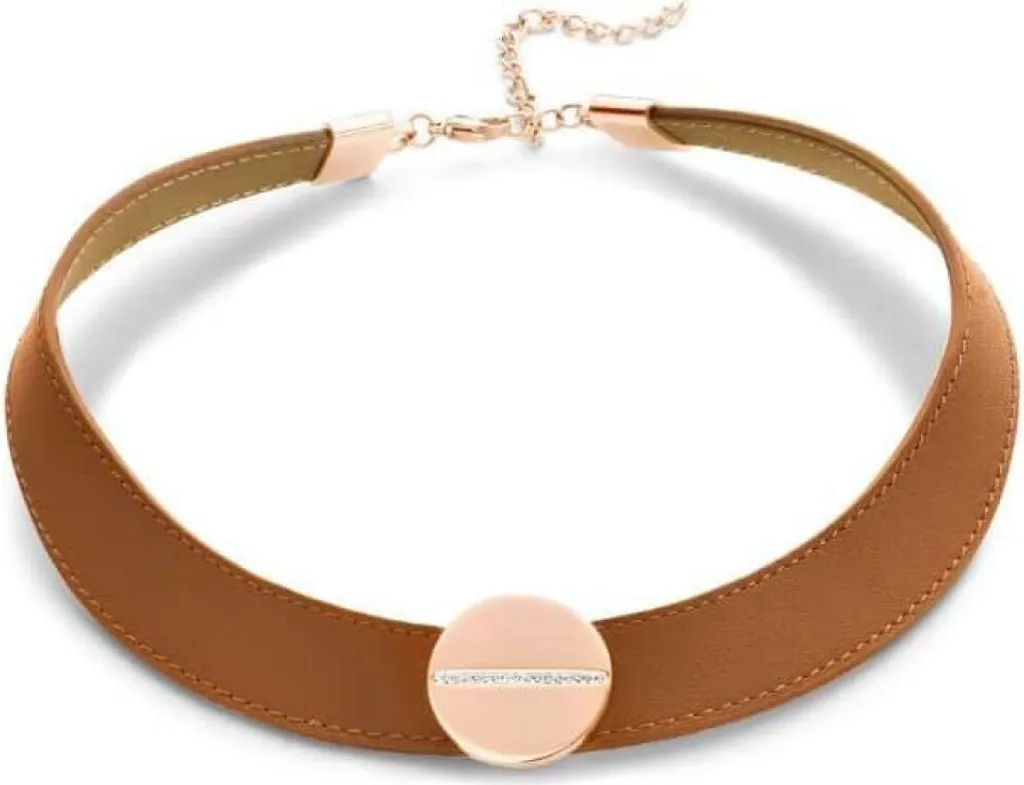 Victoria Collana Pietra Bianca e Pelle Oro Rosa | Eleganza Artigianale