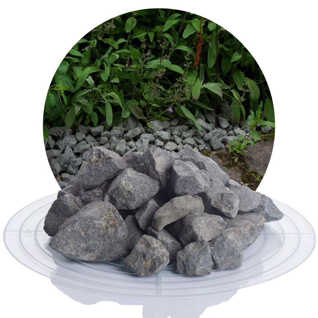 Schicker Mineral-Basalt Ziersplitt anthrazit 25 kg-16-32mm Produktbild 