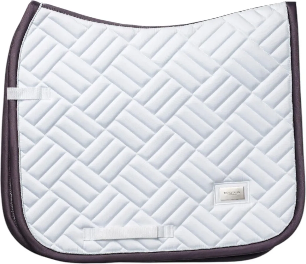 Chabraque dressage anti-glisse et respirant blanc violet Stockholm Full