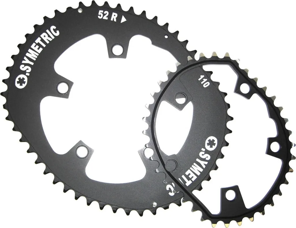 Plateau O.SYMETRIC 38 52 dents 110 mm en Aluminium Rigide et Aéro 5-bras