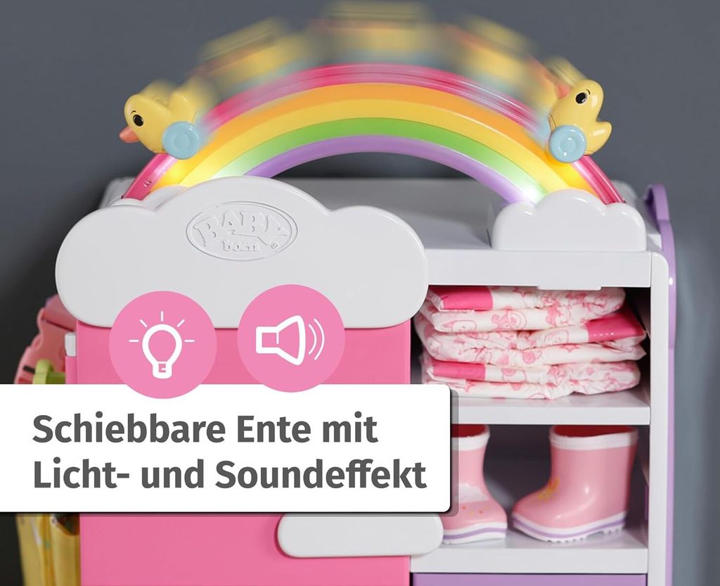 Babykorb Aus Massivholz Mit Rädern - Geschenkkorb Für Babyparty Mit 5 Bügeln