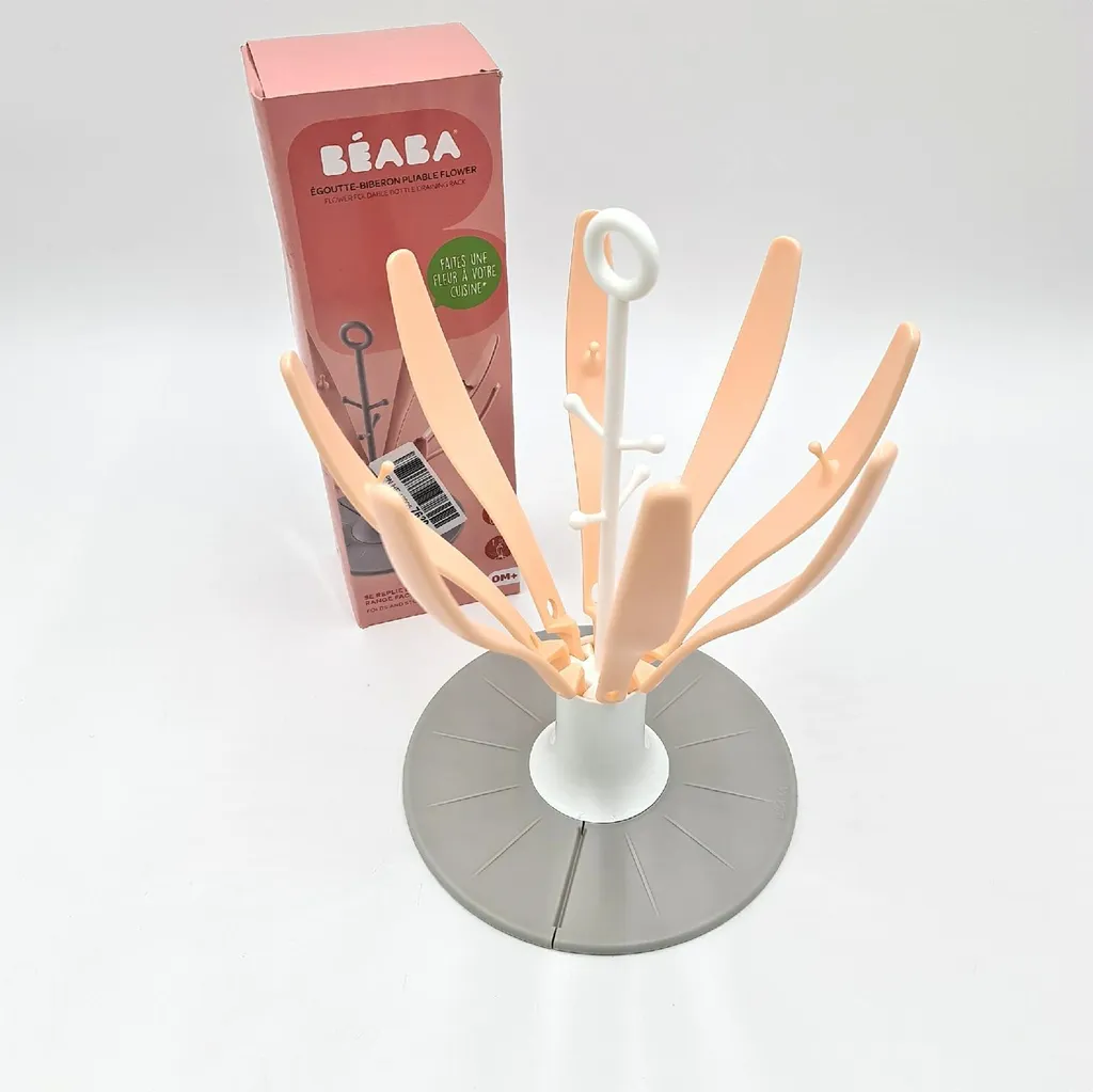 BEABA Égouttoir à Biberons Rose Compact - Sèche-Biberons Transportable - 8