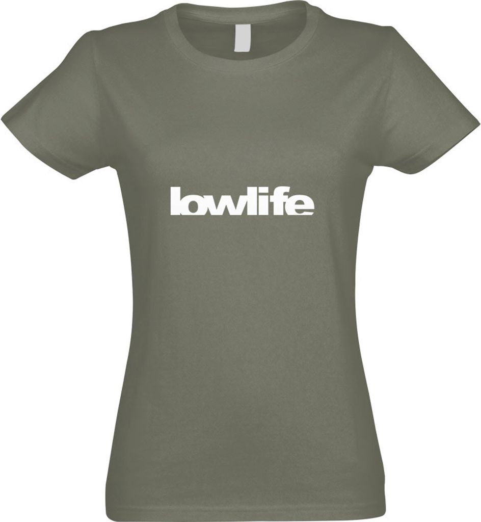 Kiwistar - T-Shirt tailliert - Damen - Olive - Lowlife - Low Standarts - mit Motiv Bedruckt - Funshirt Design - Sport - Freizeit - Damen - L