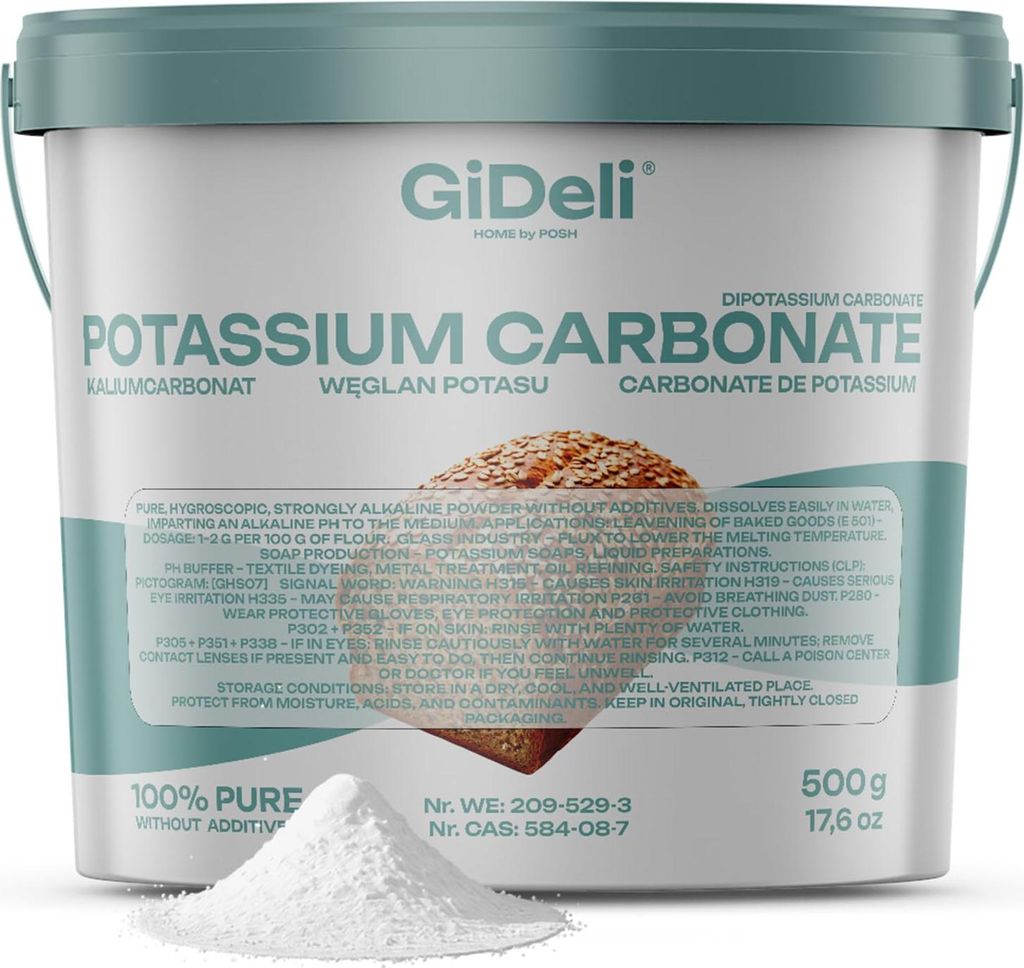 Kaliumcarbonaat 500 g, kaliumcarbonaat (K2CO3), Productafbeelding 