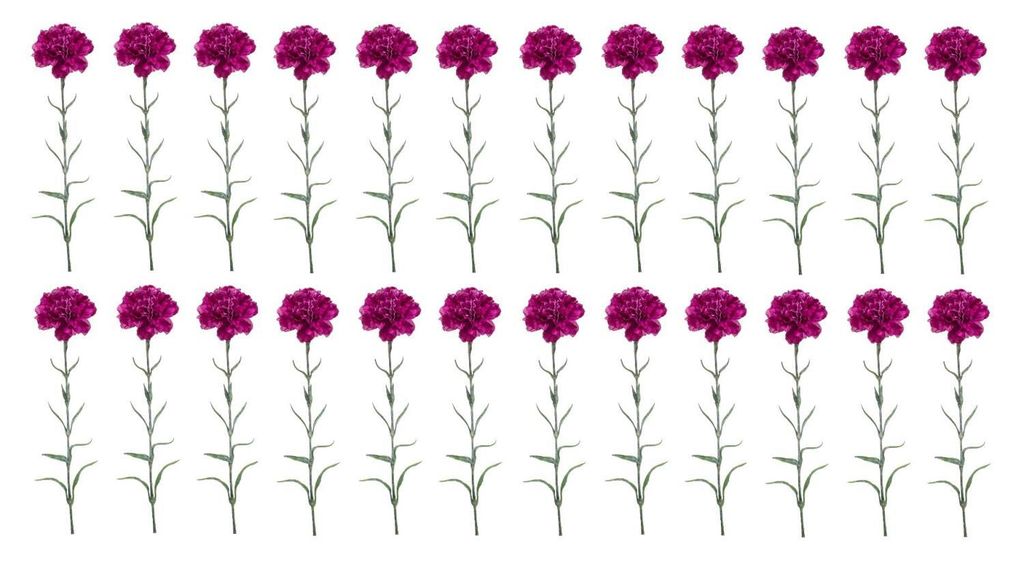24er Set künstliche Nelken Dianthus spray 67cm violett lila Emerald Kunstblumen