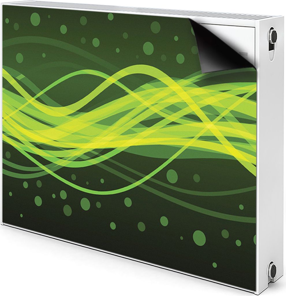 Magnet Heizkörper-Abdeckung Verkleidung Abdeckung Heizkörperabdeckung 90x60 cm - Grüne, streifen