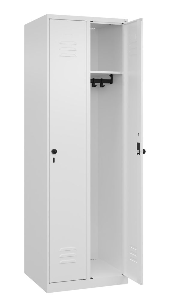 CP Spind Classic Plus verkehrsweiß 080000-20 S10012, 2 Schließfächer 60,0 x 50,0 x 185,0 cm