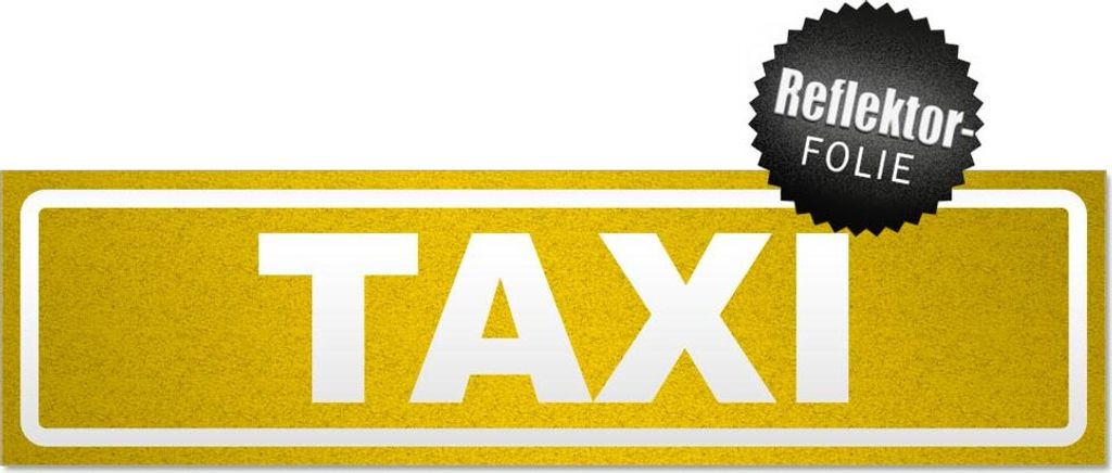 Taxi invertiert Magnetschild Schild magnetisch